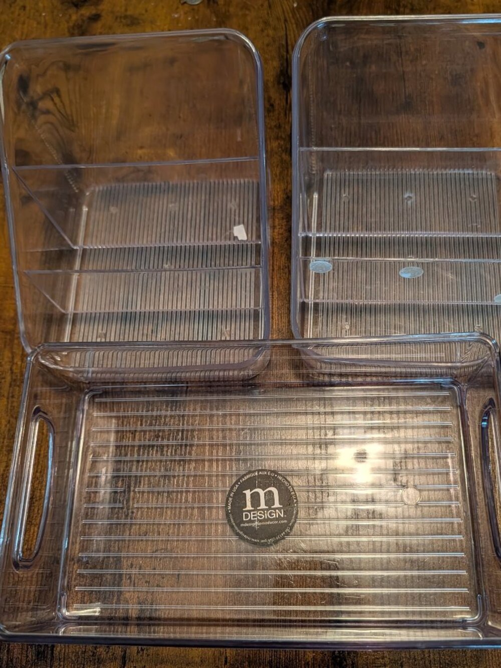 Four Plastic Organizers